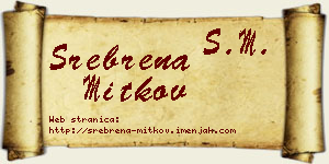 Srebrena Mitkov vizit kartica